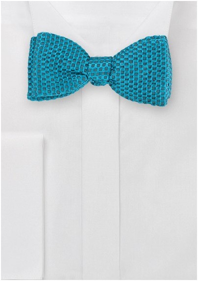 Bright Turquoise Self-Tied Bow Tie