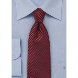 Narrow Striped Tie in Pure Silk Using Intricately Weave Technique