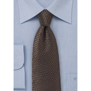Contemporary Hazelnut Necktie in 100% Silk