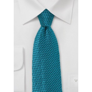 Mosaic Blue Necktie with Unique Jacquard Weave