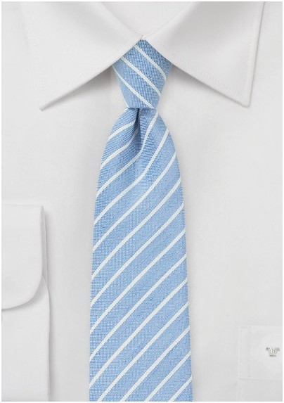 Cornflower Blue Linen Tie