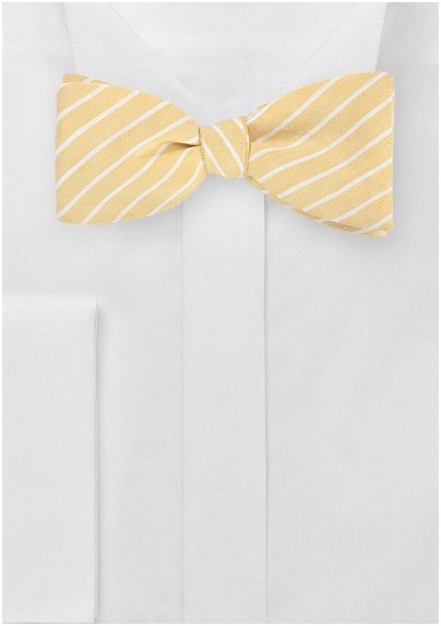 Summer Linen Bow Tie in Yellow
