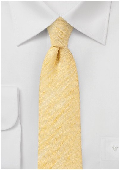 Skinny Tie in Vintage Yellow
