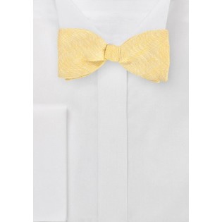 Linen Bow Tie in Vintage Yellow