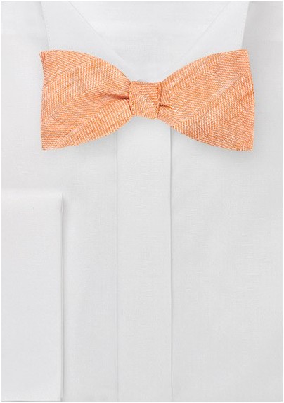 Self Tie Bow Tie in Vintage Tangerine