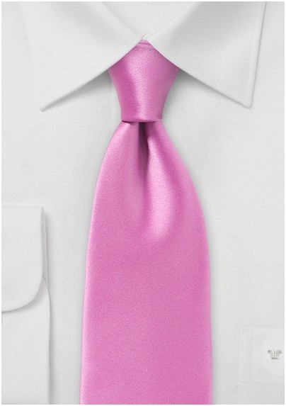 Solid Pink Men's Necktie