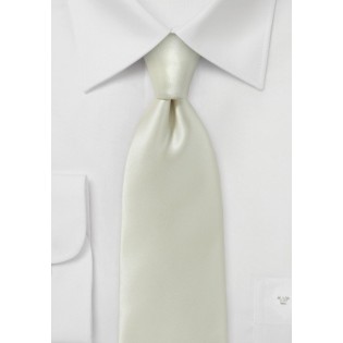 Pure Silk Solid Ivory Necktie