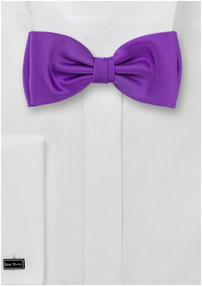 Solid Bright Purple Bow Tie