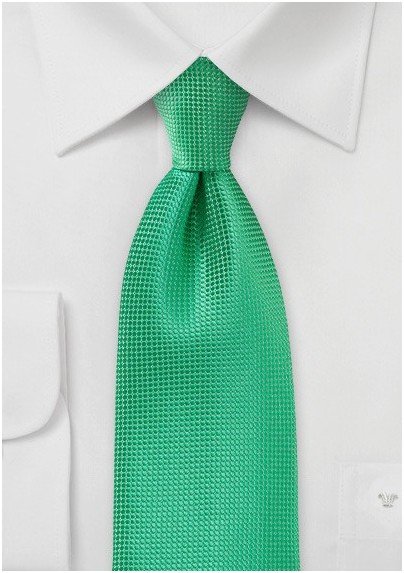 Textured Spring Green Necktie for Kids
