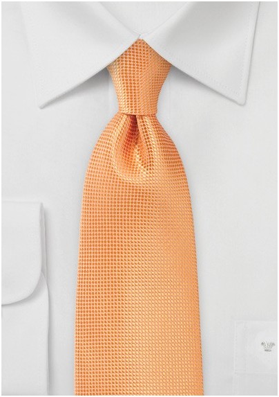 Extra Long Tie in Tangerine