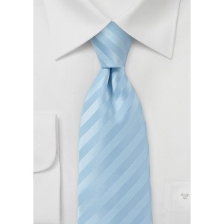 Sky Blue Striped Necktie