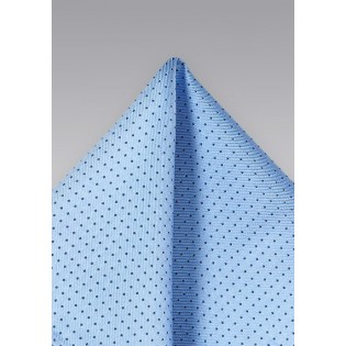 Sky Blue and Navy Dotted Pocket Square