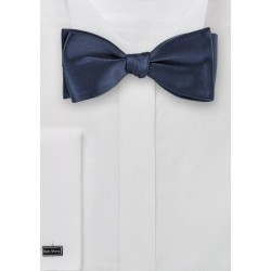Navy Blue Silk Bow Tie (self tie)