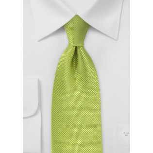 Bright Key Lime Silk Tie in XL