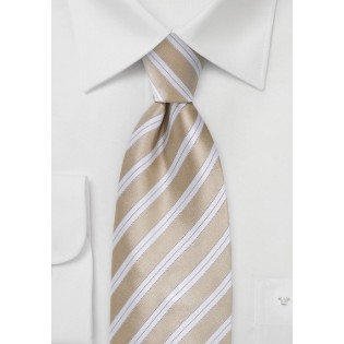 Sweet Almond Striped Tie in XL Size
