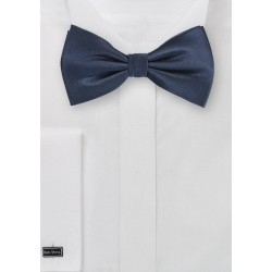 Dark Navy Colored Silk Bow Tie