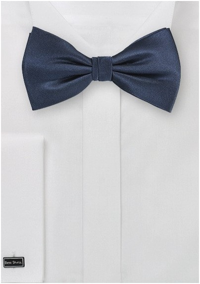 Dark Navy Colored Silk Bow Tie