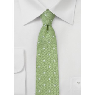 Spring Green Polka Dot Tie