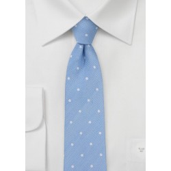 Soft Blue Polka Dot Tie