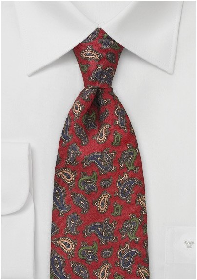 Vintage Paisley Silk Tie by Cantucci