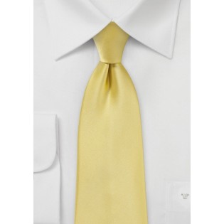 Solid Extra Long Tie in Butter