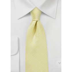 Banana Yellow Plaid Tie