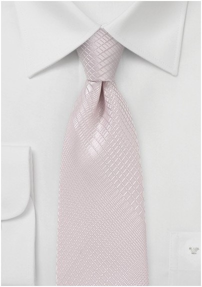 Trendy Plaid Mens Tie in Blush - Mens-Ties.com