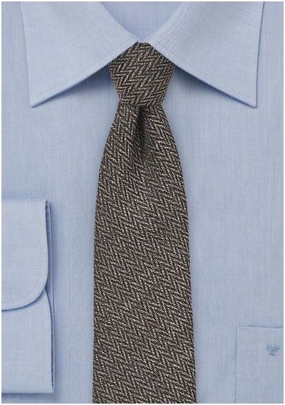 Designer Tie in Herringbone - Mens-Ties.com