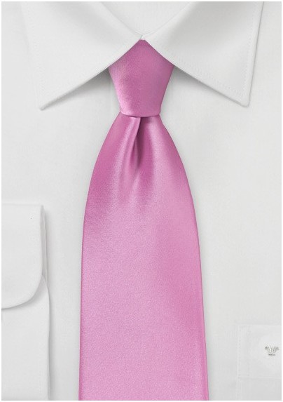 Orchid Pink Tie in Extra Long Length