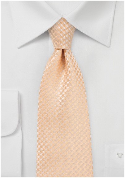 Textured Necktie in Soft Summer Peach