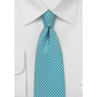 Micro Check Tie in Tropical Green