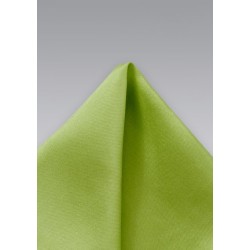 Bright Sage Green Silk Pocket Square