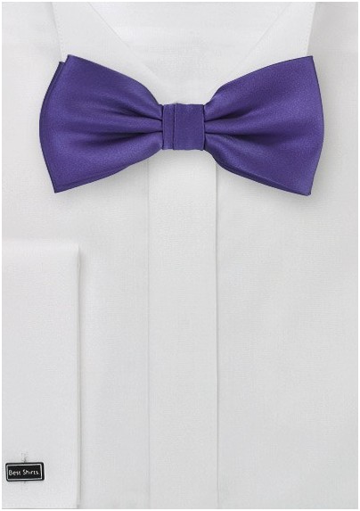 Solid Purple Mens Bow Tie