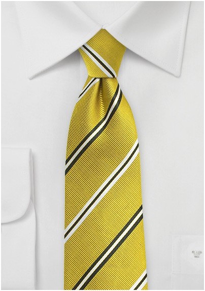 Trendy Repp Tie in Citrine Yellow