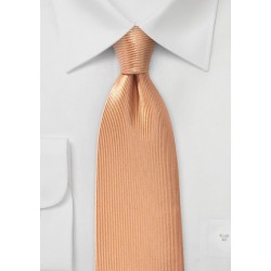 Textured Silk Tie in Peach