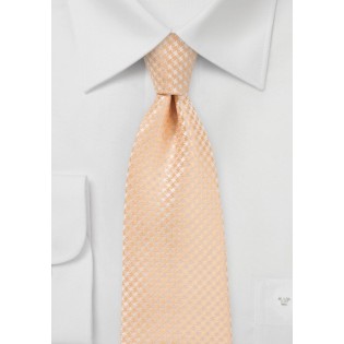 Extra Long Necktie in Soft Summer Peach