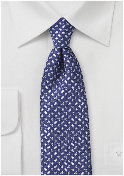 Allover Paisley Tie in Blue and Pink