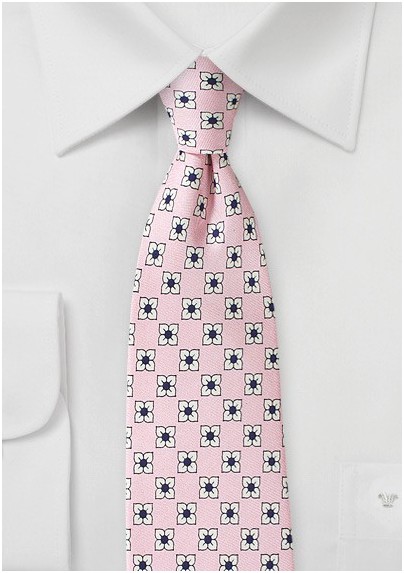 Cherry Blossom Pink Floral Tie