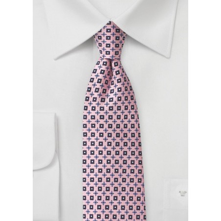 Pink Foulard Designer Tie