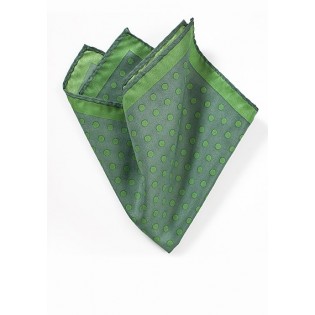 Ivy Green Polka Dot Pocket Square