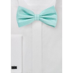 Pin Dot Bow Tie in Bright Pool