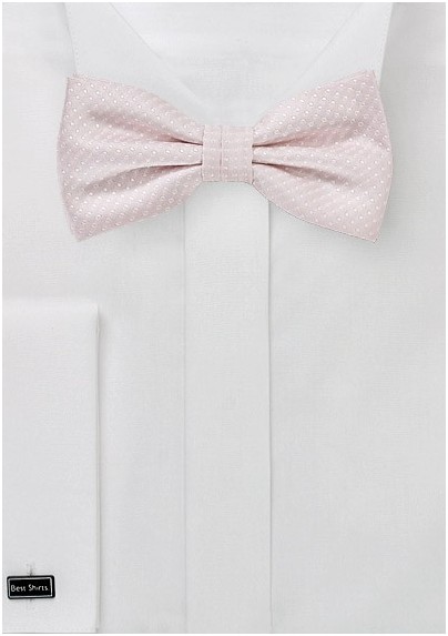 Petal Pink Bow Tie with Dots