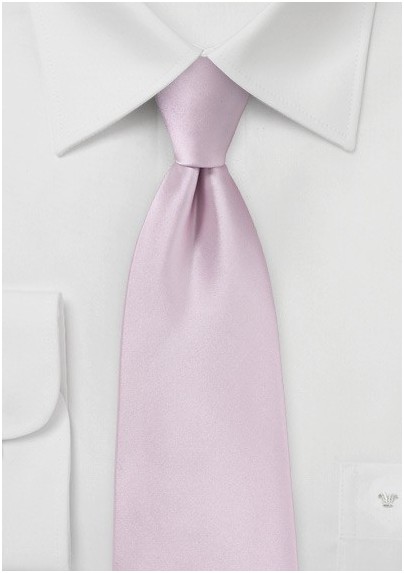 Soft Lilac Pink Tie in XL Length