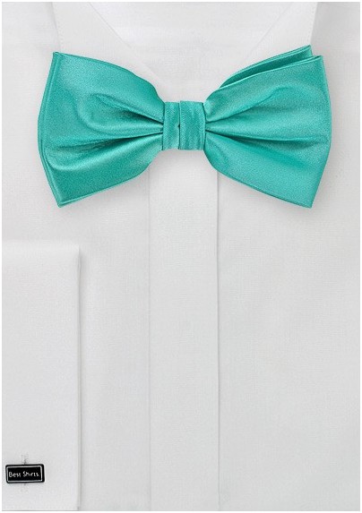 Solid Mermaid Green Bow Tie