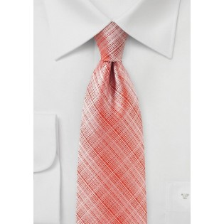 Textured Tie in Strawberry Red