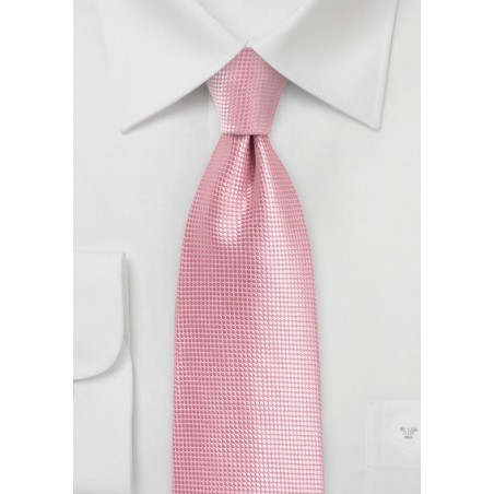 Flamingo Pink Tie in XL Length
