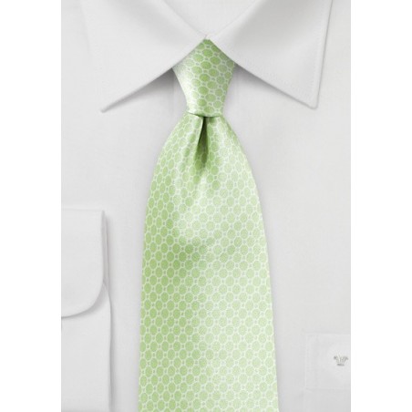 Pastel Green Satin Silk Tie
