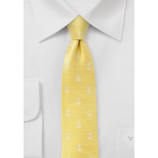 Anchor Summer Tie in Yellow