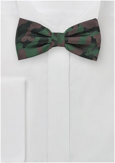 Green Camo Bow Tie