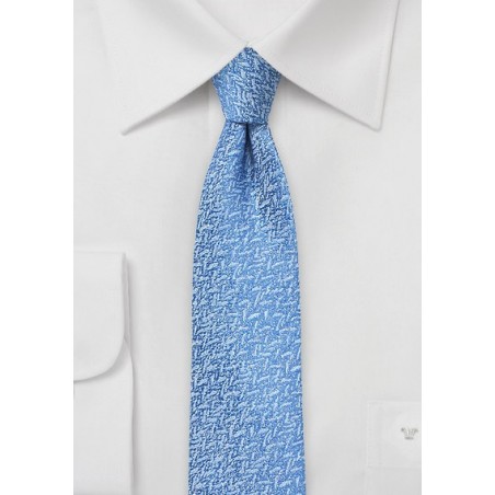 Air Blue Textured Skinny Tie